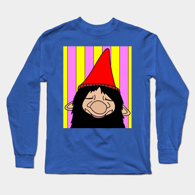 Funny Dwarf Garden Gnome Long Sleeve T-Shirt by flofin